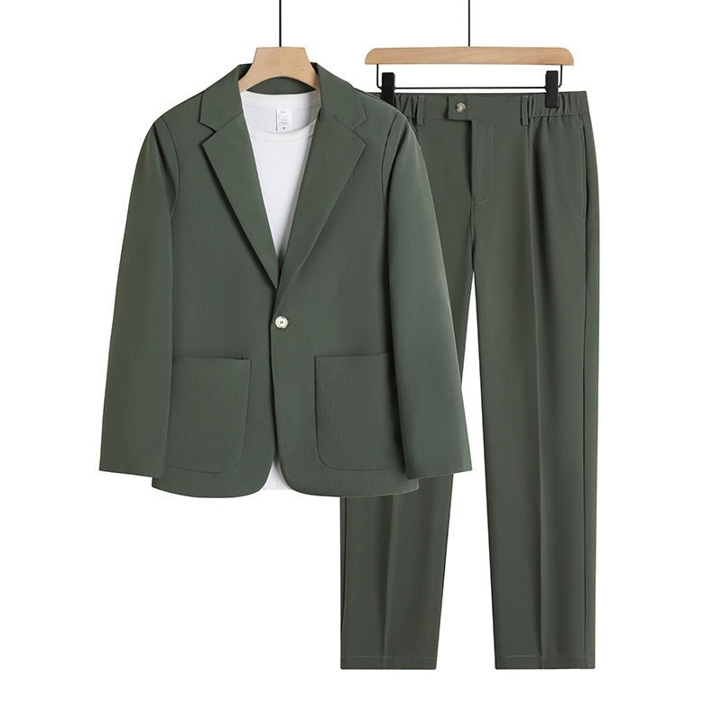 American High Street Leisure Suit Men Loose Drooping Korean Style