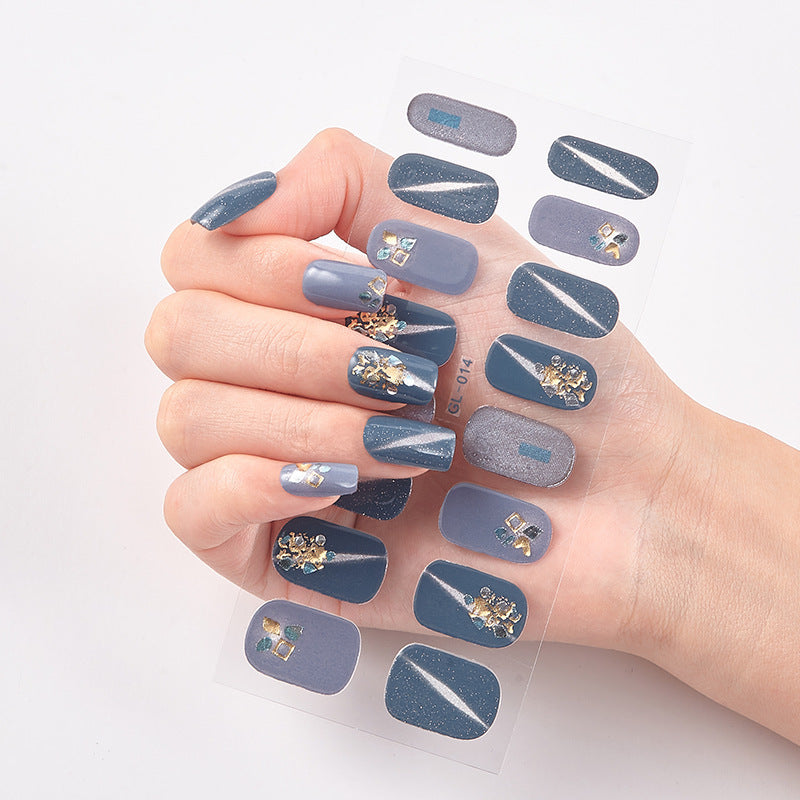 Gilding Cat's Eye Letter Color Nail Sticker