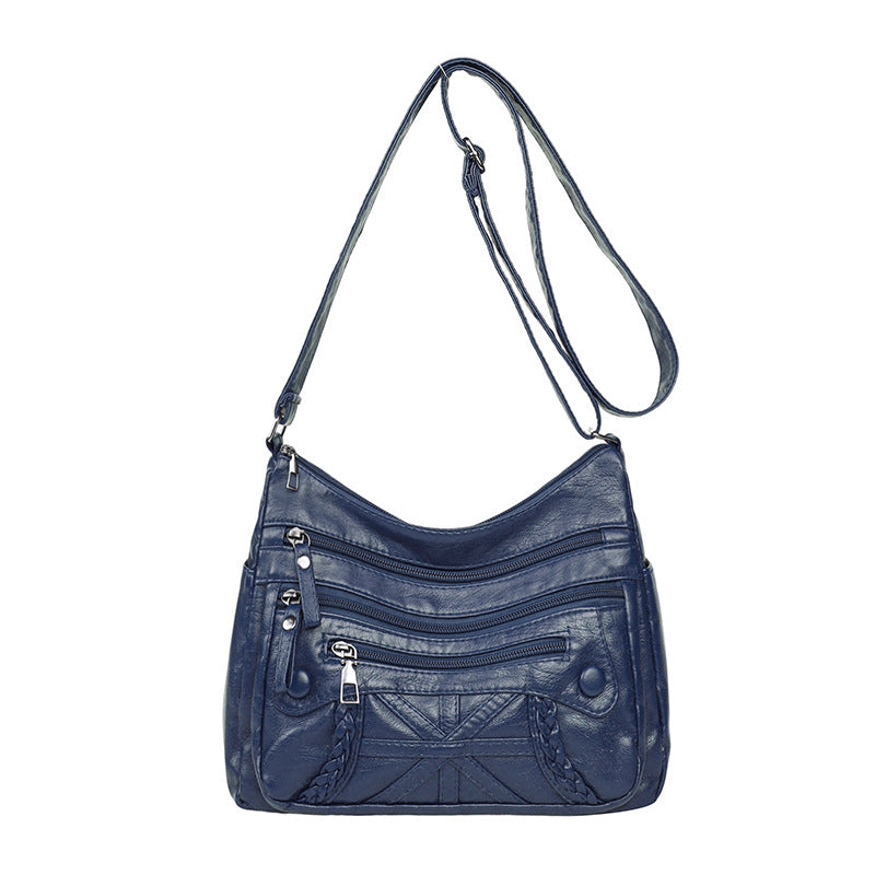 Casual Messenger Bag Fashionable Versatile Multi-layer Multi-pocket