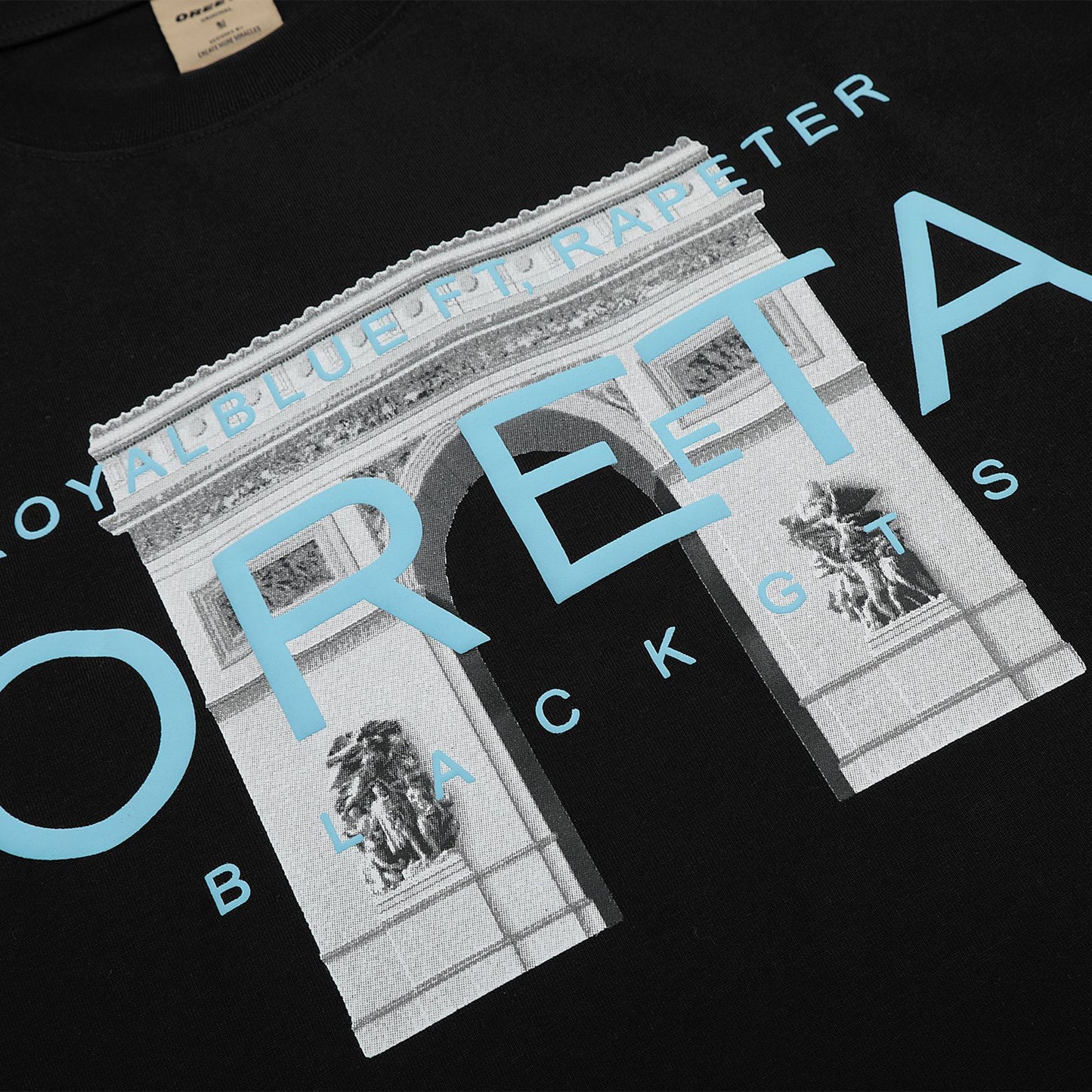 Ancient Greek Foam Letter Printed T-shirt