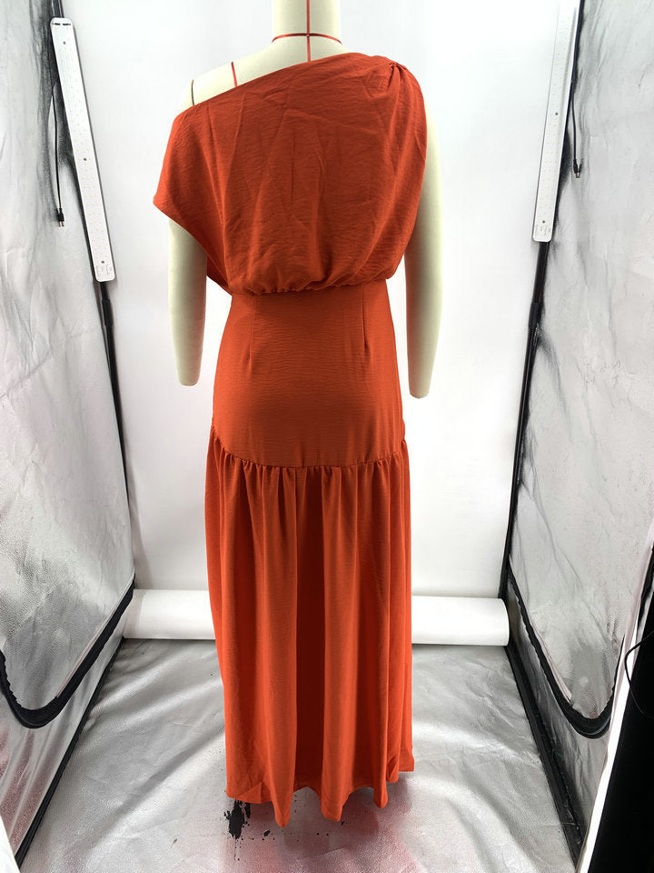 Waistband Slit Floor Mop Dress For Women