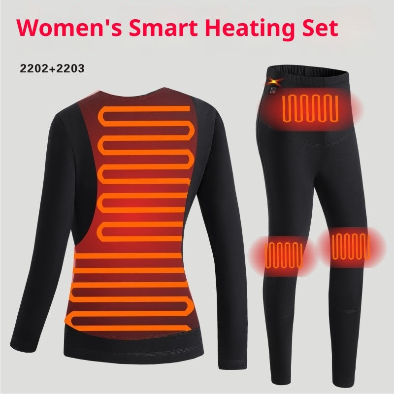 Smart Heating Constant Temperature Pure Color Warm Keeping Underwear