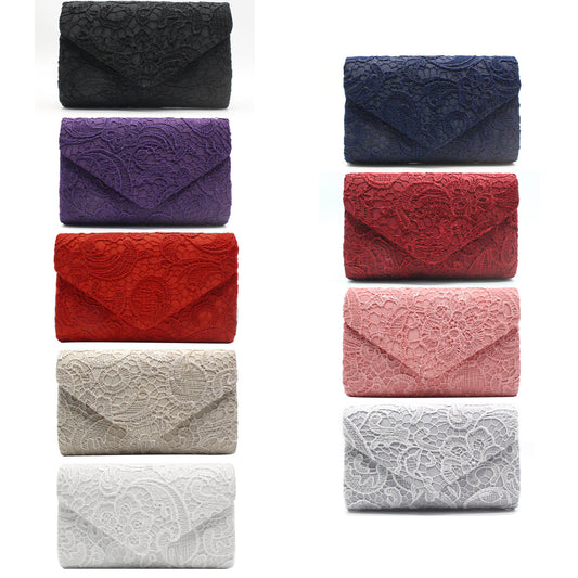 Convenient, Beautiful And Fashionable Lace Dinner Bag With Cover