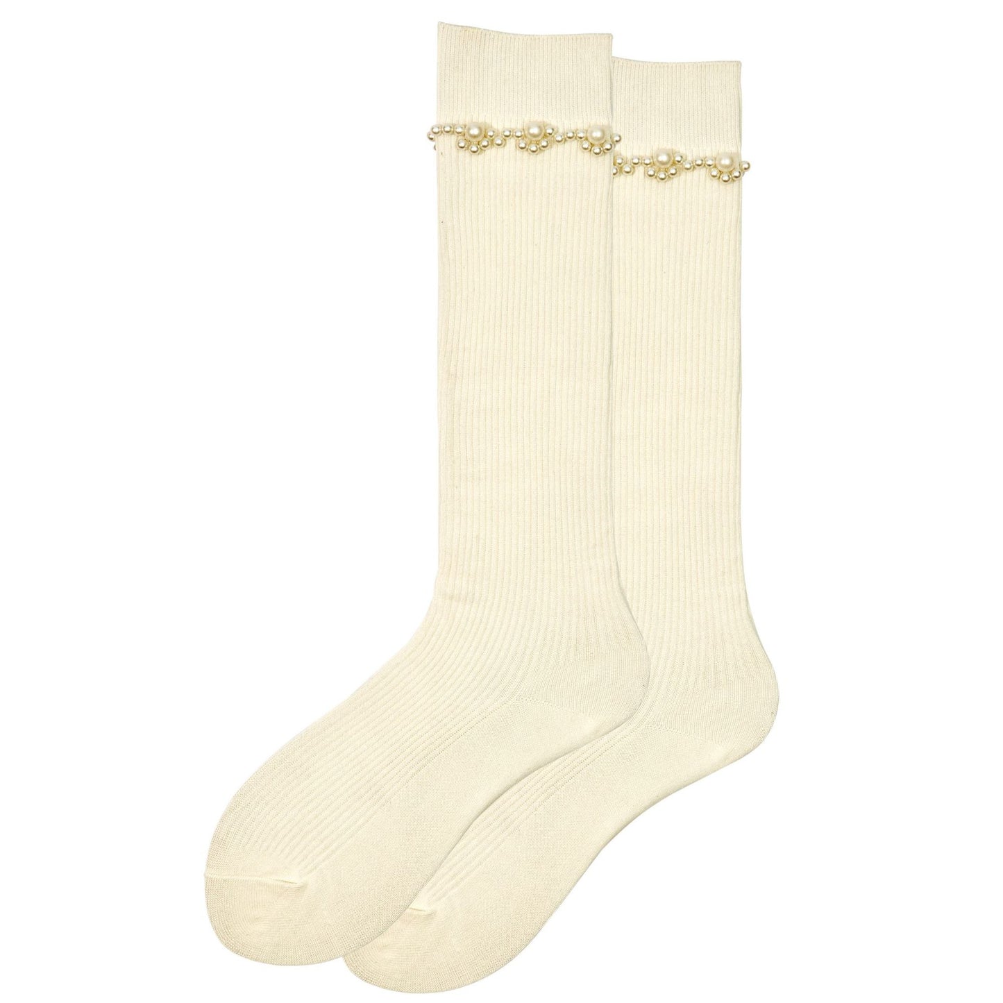 Black And White Pearl Socks Women's Tube Socks