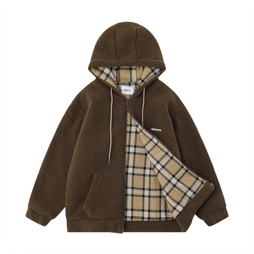 Casual Cotton-padded Jacket Sweater Thickened Warm And Loose Polar Fleece Cotton-padded Coat