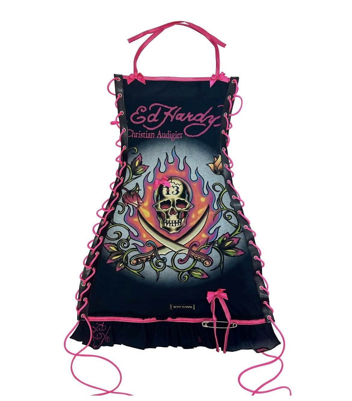 Printed Oil Painting Drawstring Tube Top Slip Dress