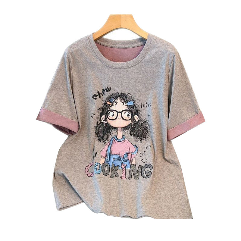 Short Sleeve T-shirt Plus Size Lazy Fashion Loose