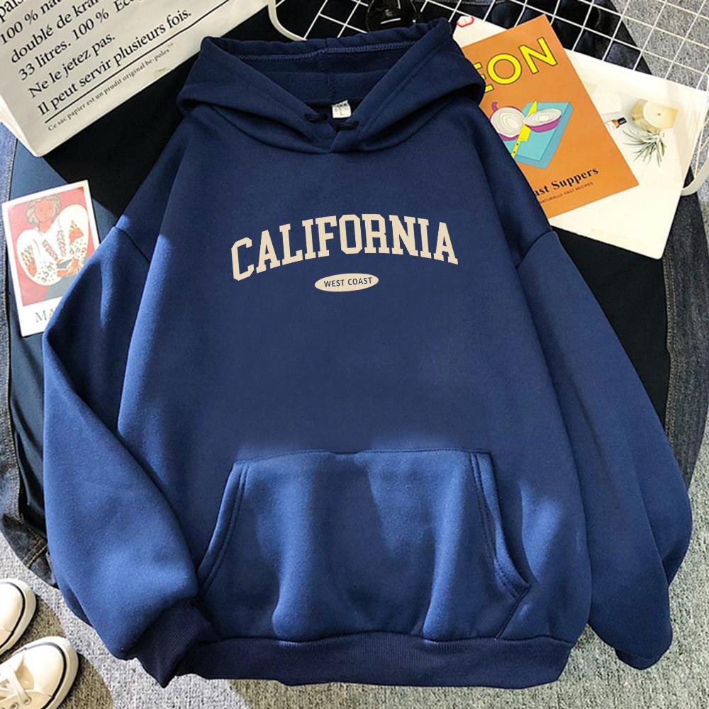 Women's Hooded Street Pocket Round Neck Sweatshirt