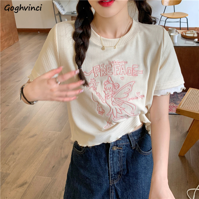 European And American Women's Loose Short-sleeved T-shirt