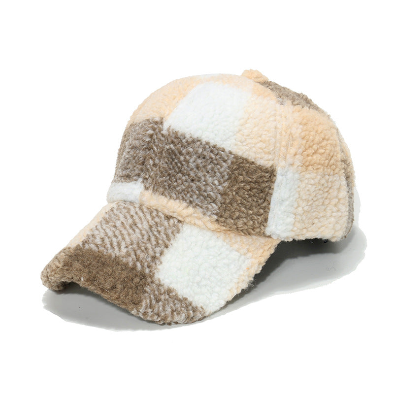 Lamb Wool Classic Plaid Baseball Hap