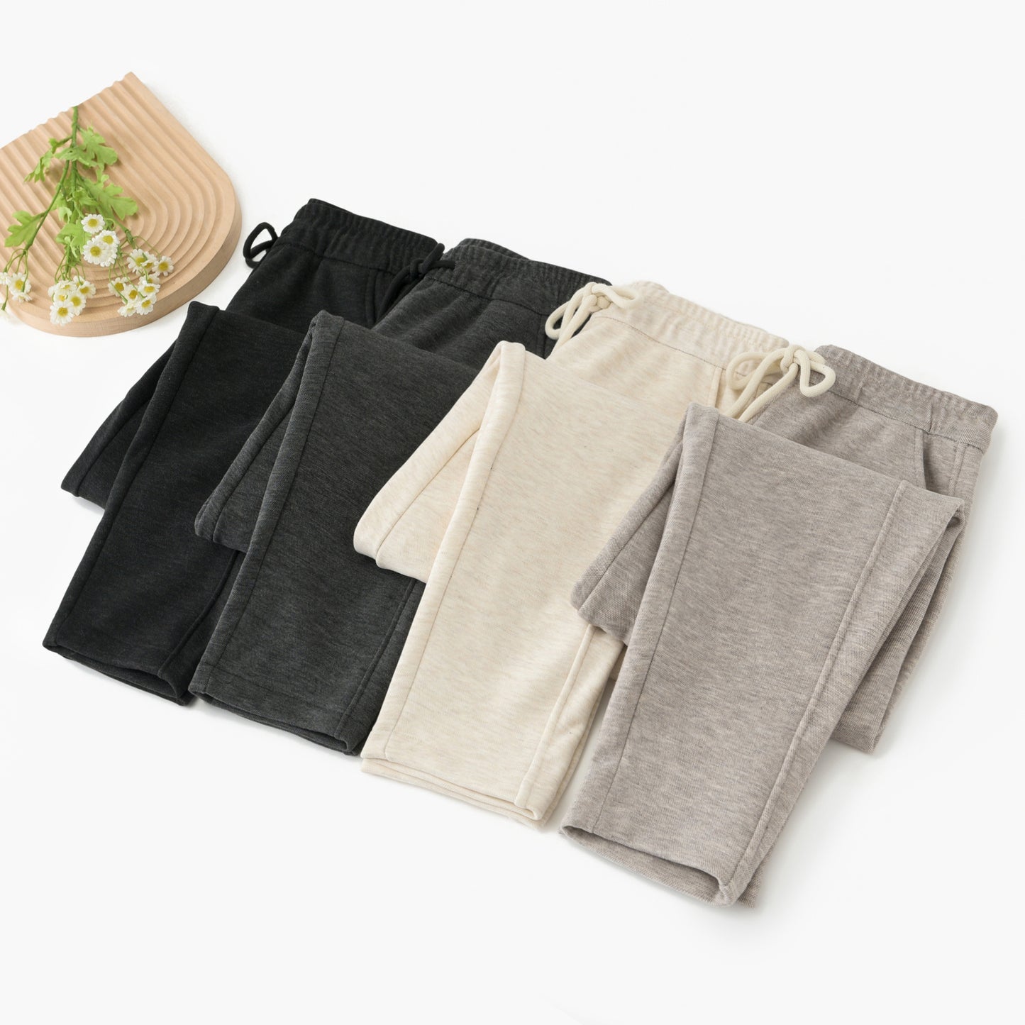 Fleece-lined Thick Casual Pants Women's Antelope Velvet High Waist