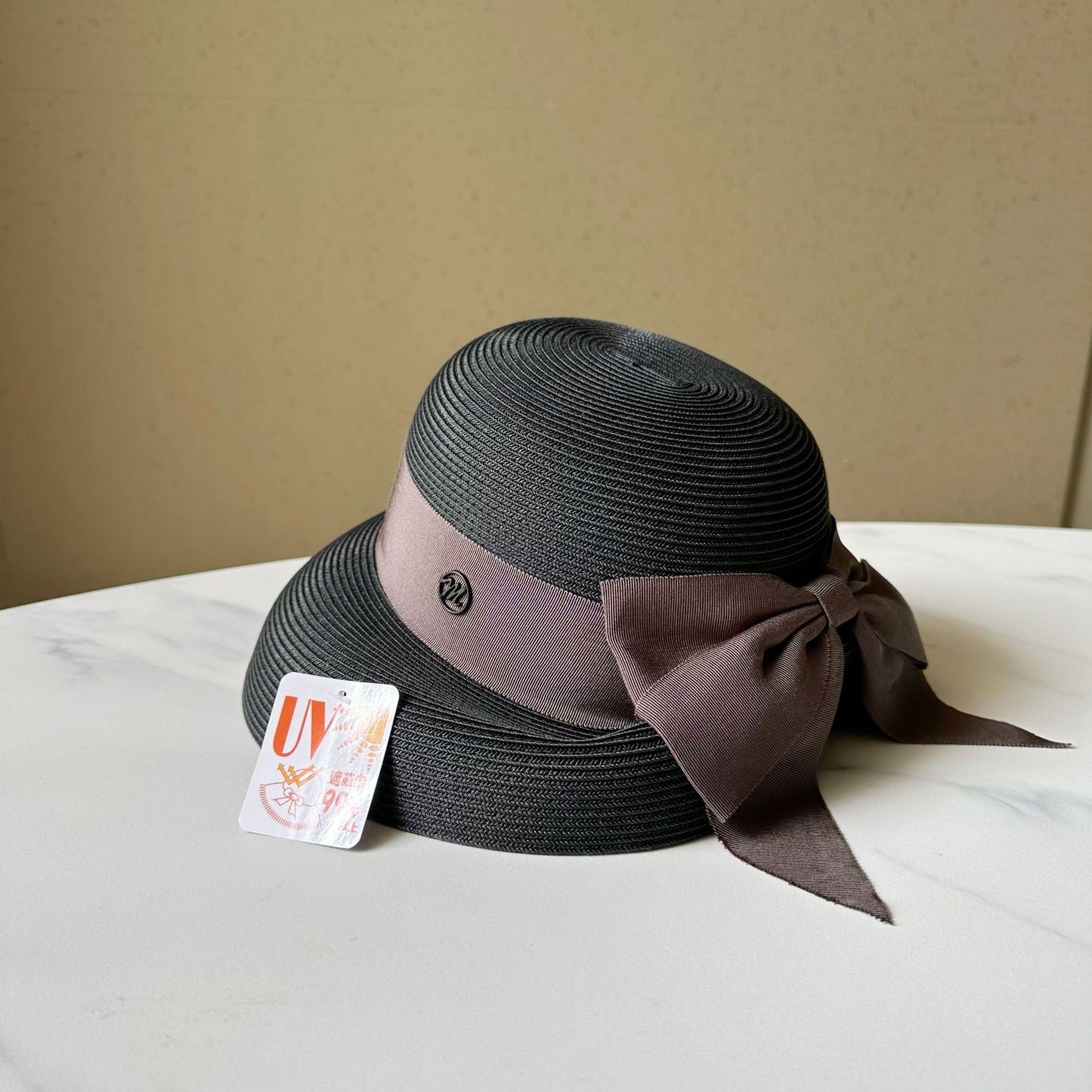 Avocado Green Straw French Elegant Bucket Hat