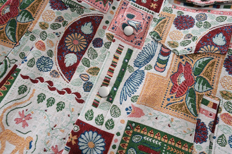 Mænds og Kvinders Ens Maychao Jacquard Workwear Casual Jakke Frakke