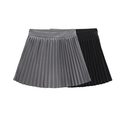 Multi-Color Wide Pleated Modern Fashion Culottes