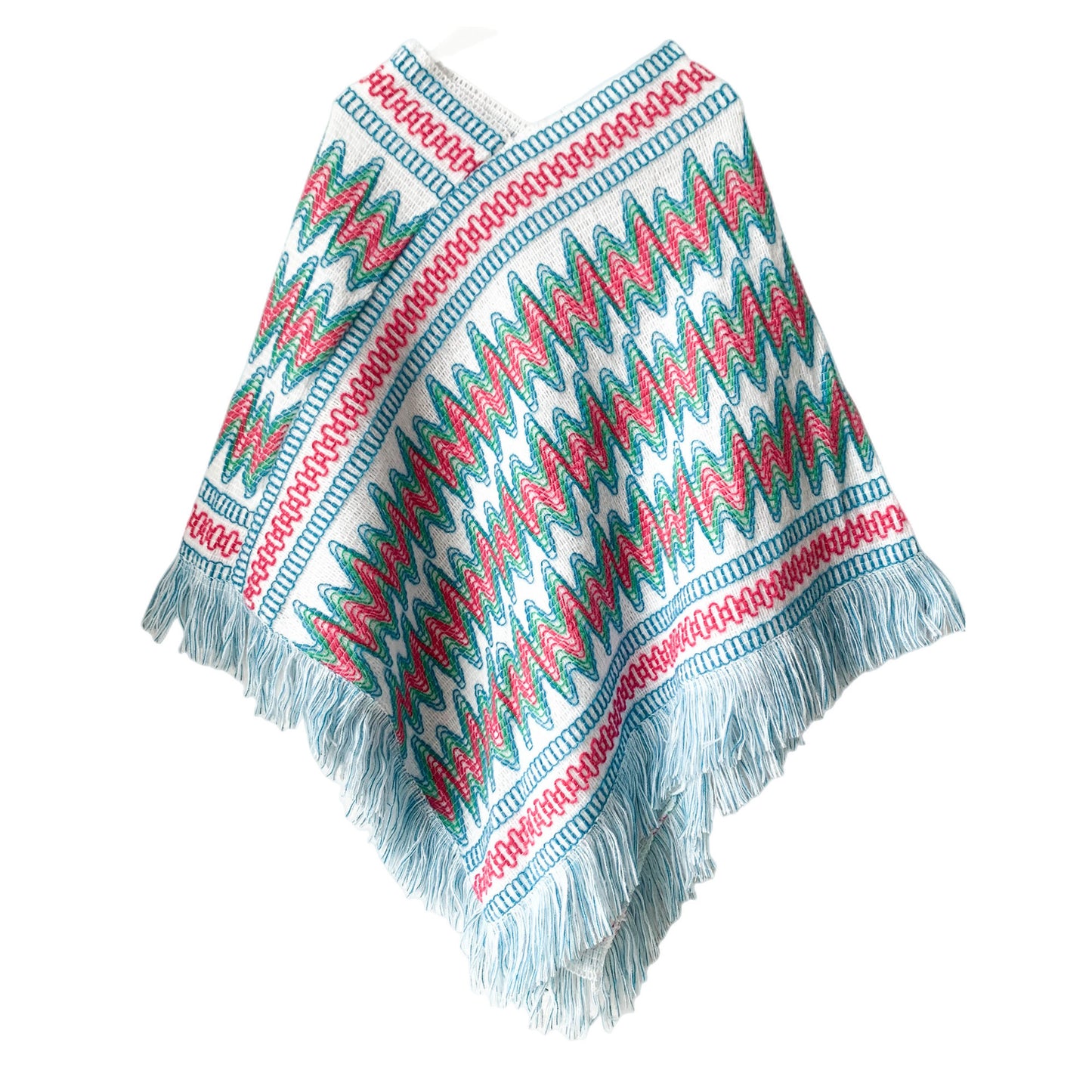 Christmas Women's Red Ethnic Style Pullover Cloak Shawl