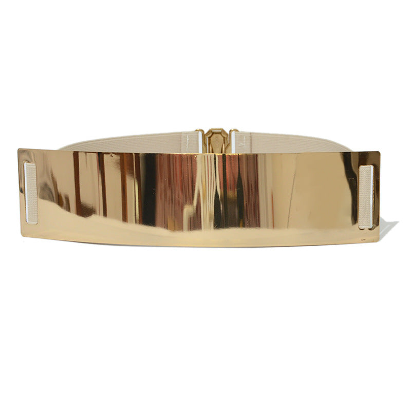 Europe And America Hot Selling Fashion Sequin Mirror Metal Belt