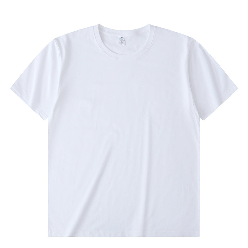 Solid Color Advertising Shirt Loose Casual Half Sleeves