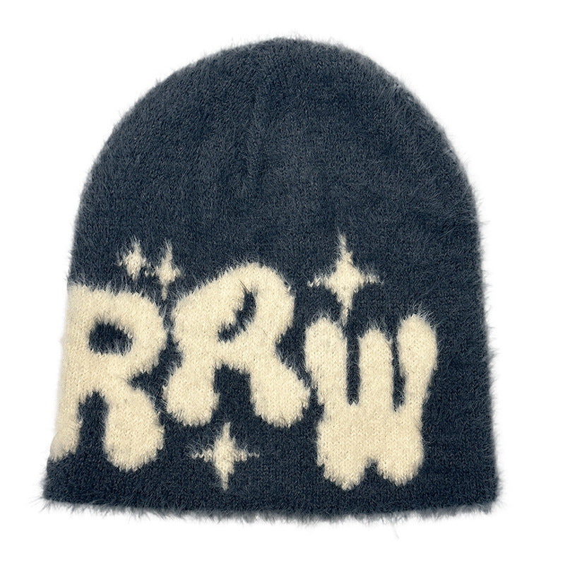 New Mink-like Knitted Jacquard Hat