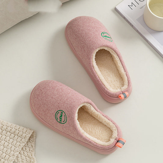 Plush And Warm Winter Cotton Slippers For Home Use