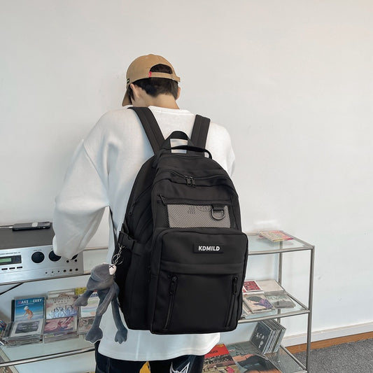 High School Students All Match Large Capacity Multi Layer Backpack