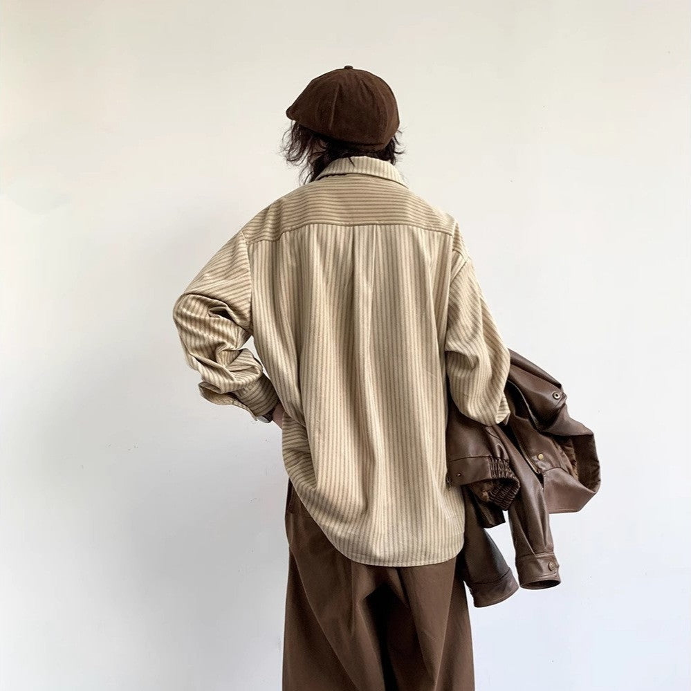 Skjortebunde med striber i japansk retrostil