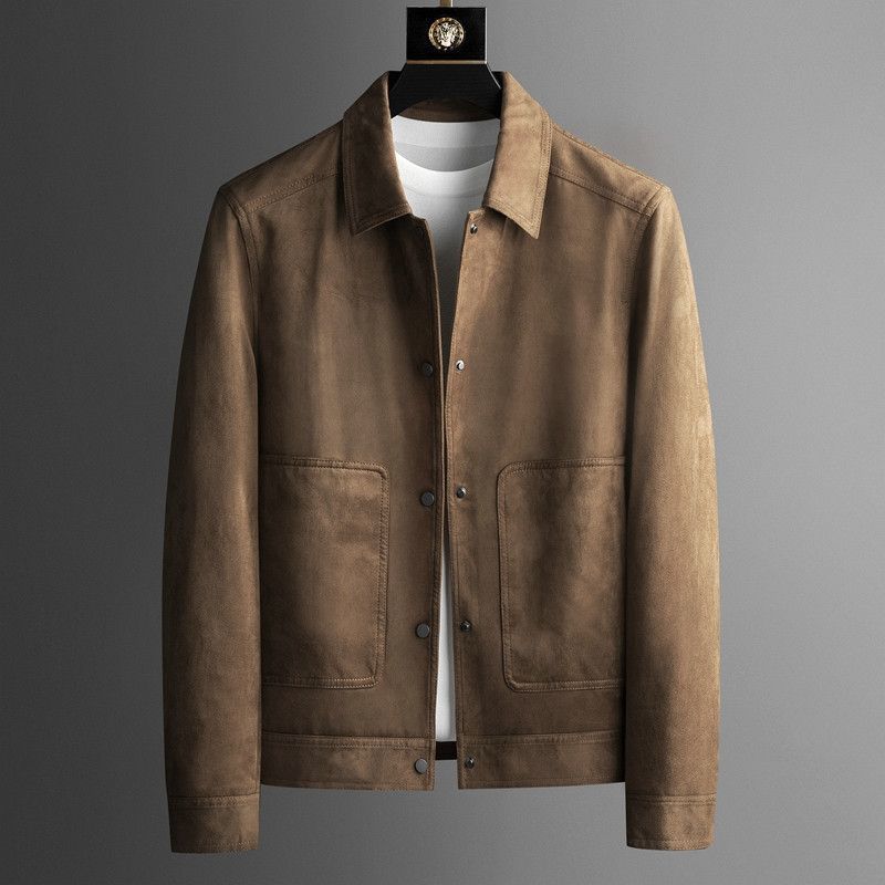 Brand High-grade Lapel Casual British Style Jacket Pu Shuai Easy Matching Clothes