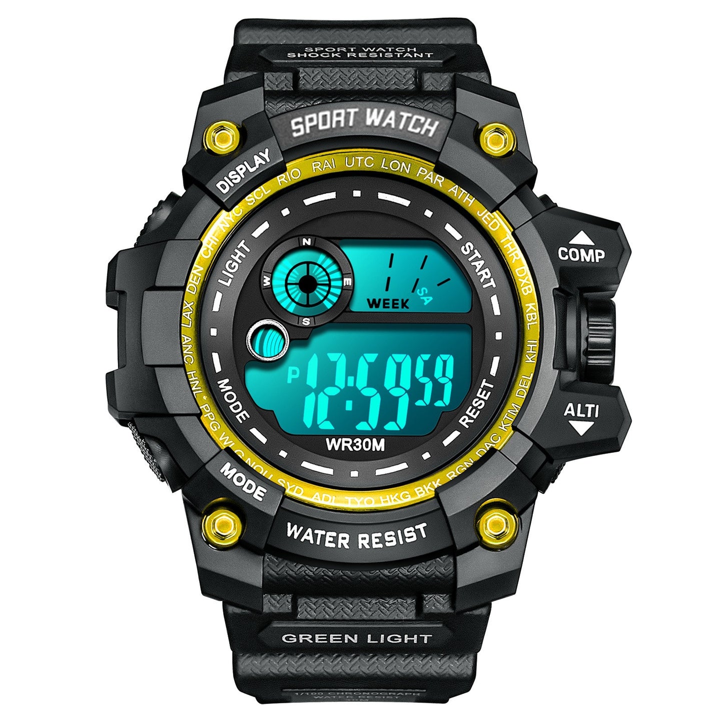 Waterproof Luminous Digital Display Men's And Women's Electronic Watch