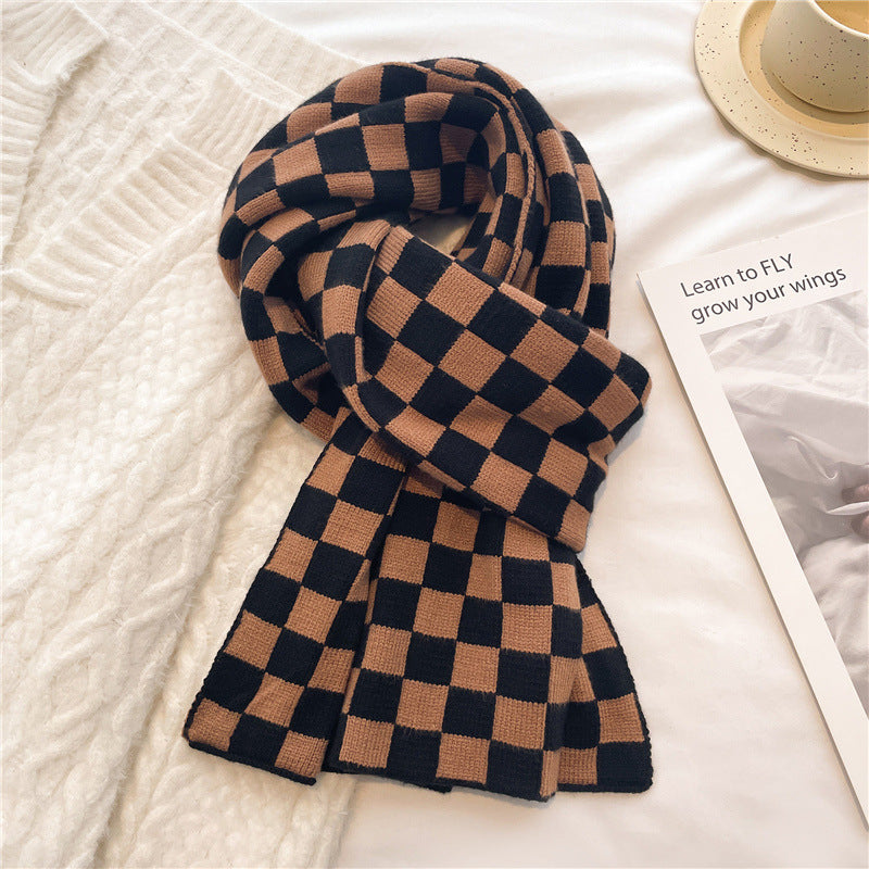 Women's Fashion Plaid Versatile Warm Scarf