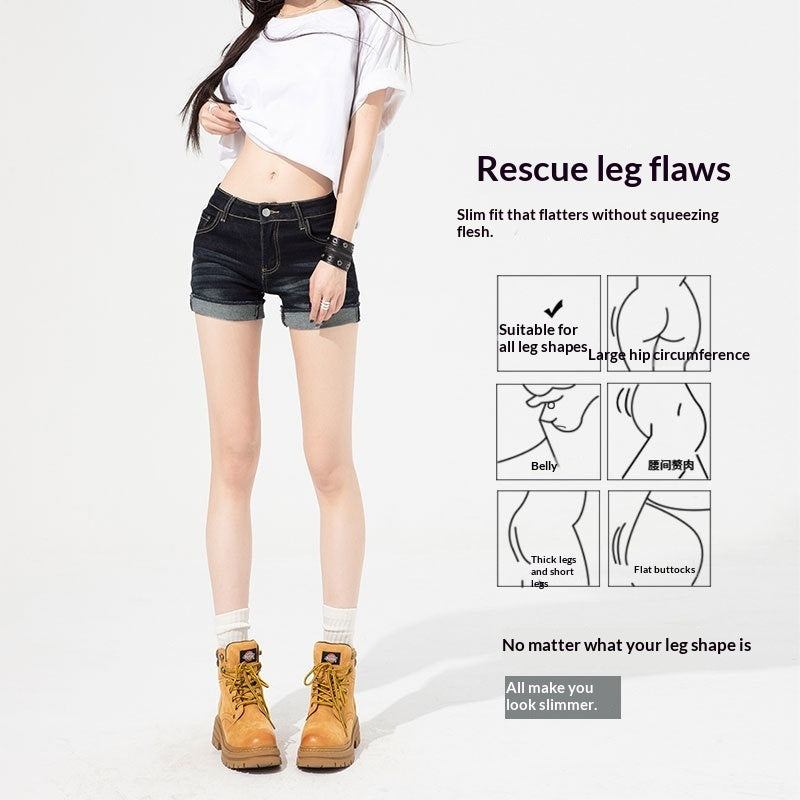 Women's High-Waisted Slim-Fit Thin Denim Jeans