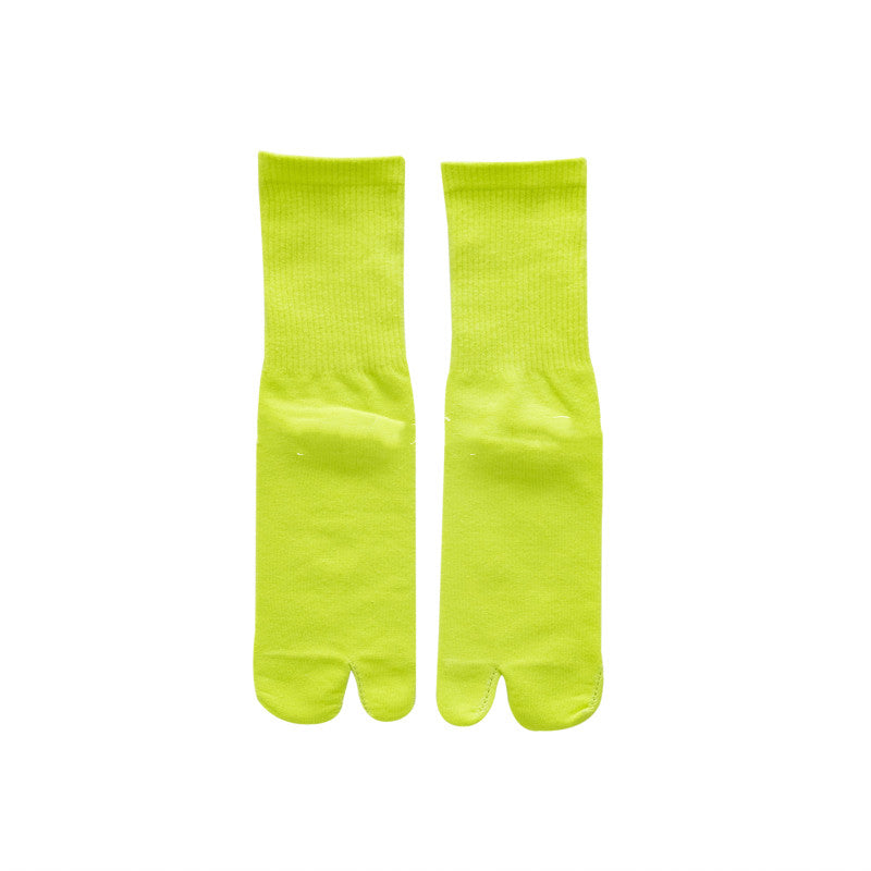 Women's Candy Color Fluorescent Cotton Socks