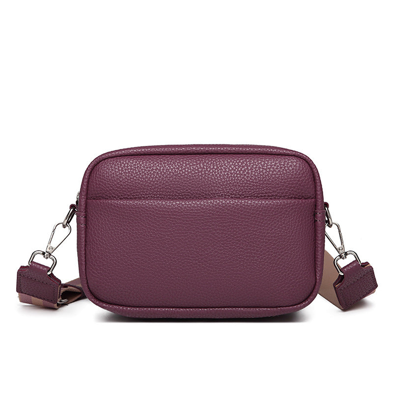 Women's Fashion Casual Solid Color PU Crossbody Bag