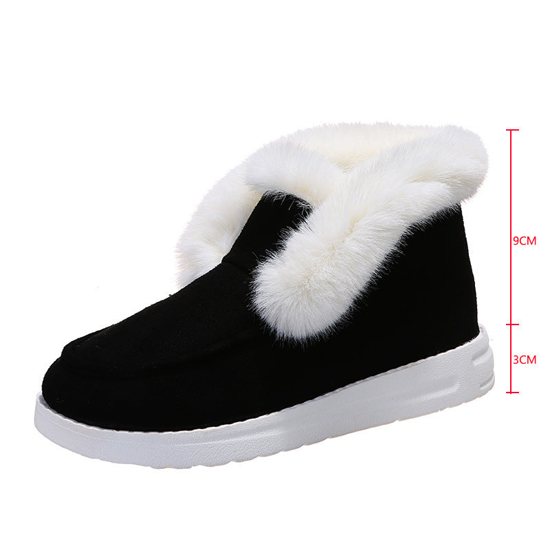 Large Size Round Toe Casual Women's Cotton Shoes