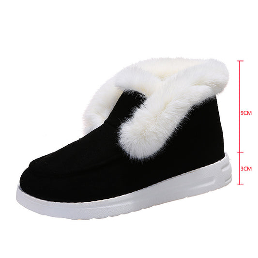 Large Size Round Toe Casual Women's Cotton Shoes