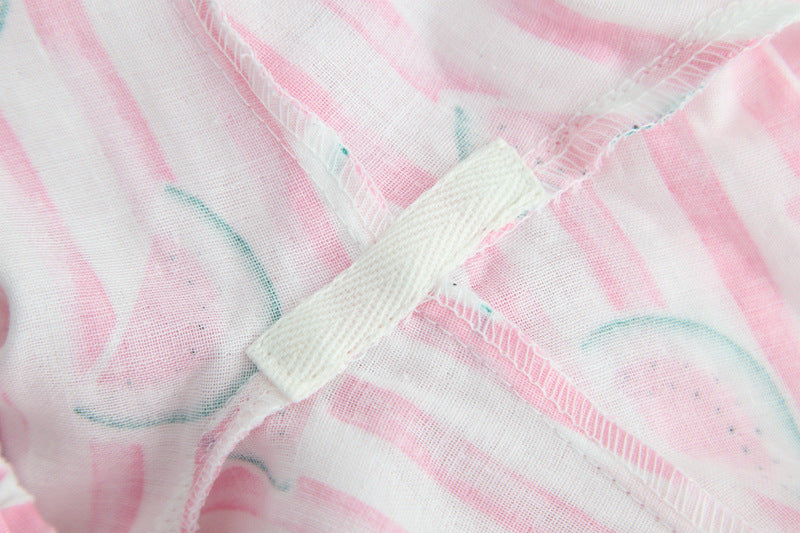 Cotton Double-layer Gauze Three-point Pajama Pants