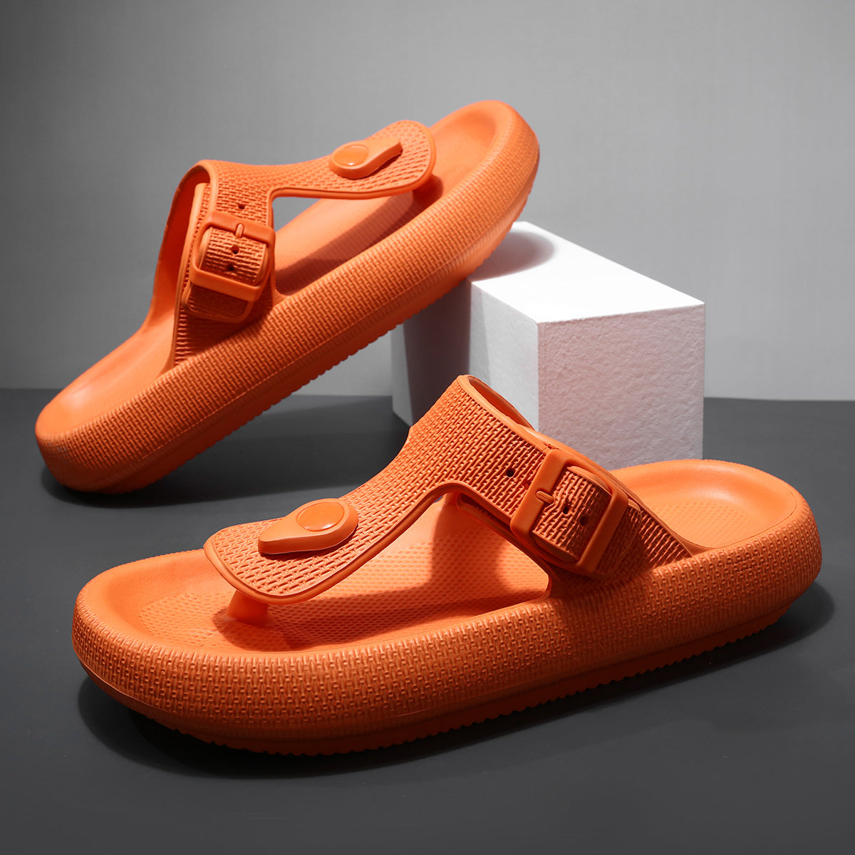 EVA spændeflip-flop mode skridsikre slip-on-sandaler udendørs dobbeltsidet strandsandal