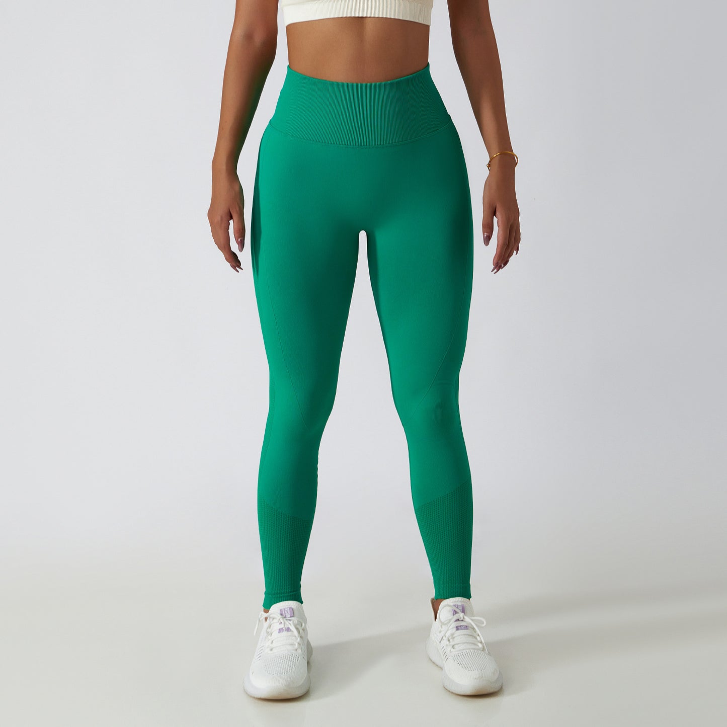 Outdoor Running Hip Raise Yoga Pants Women's Seamless Knitted Tight High Waist Breathable Sports Yoga Pants Yoga Pants