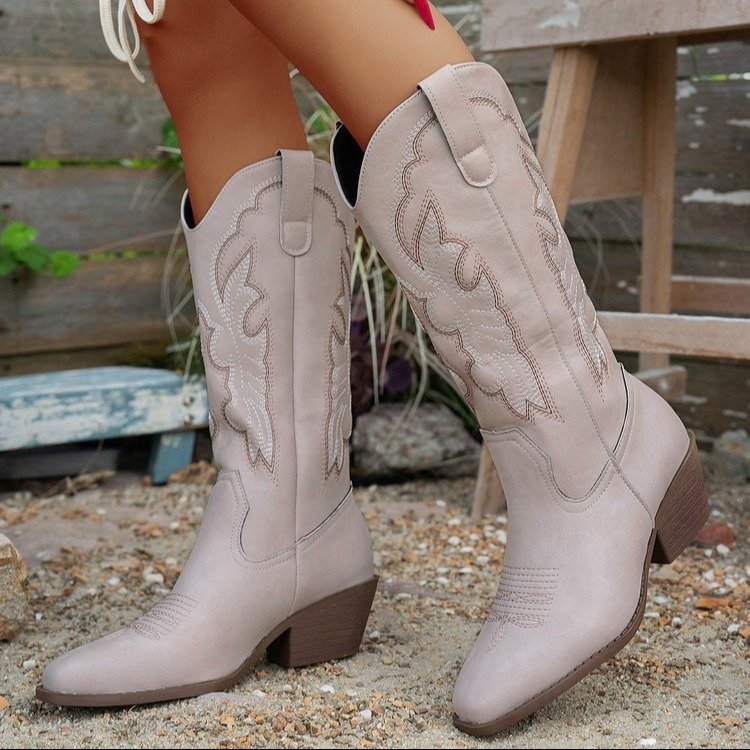 Womens Chunky Heel Boots