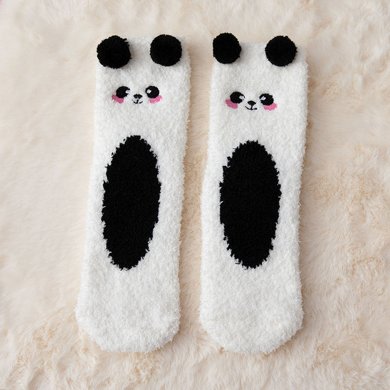 Coral Fleece Warm Socks Women's Cartoon Thickening