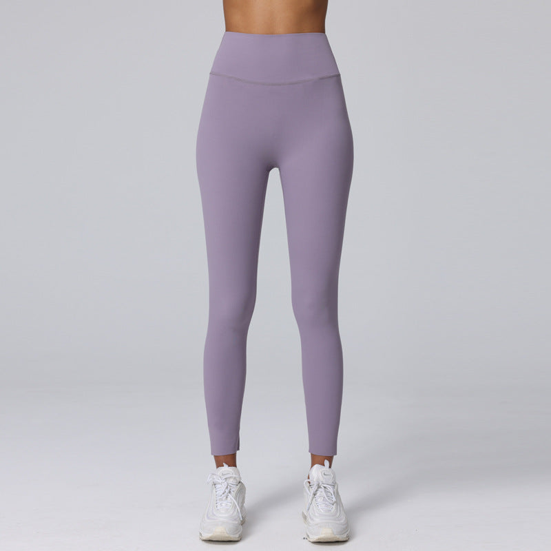 New Nude-Look Lycra Yoga Pants Womens High-Waist Butt-Lifting Base-Layer Leggings