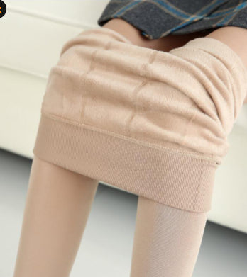 Moderigtige Varme Pelsleggings Vinter Ben Holder Varm