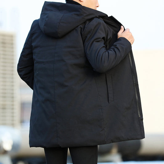 Winter Windbreaker With Thick Hooded Casual Coat