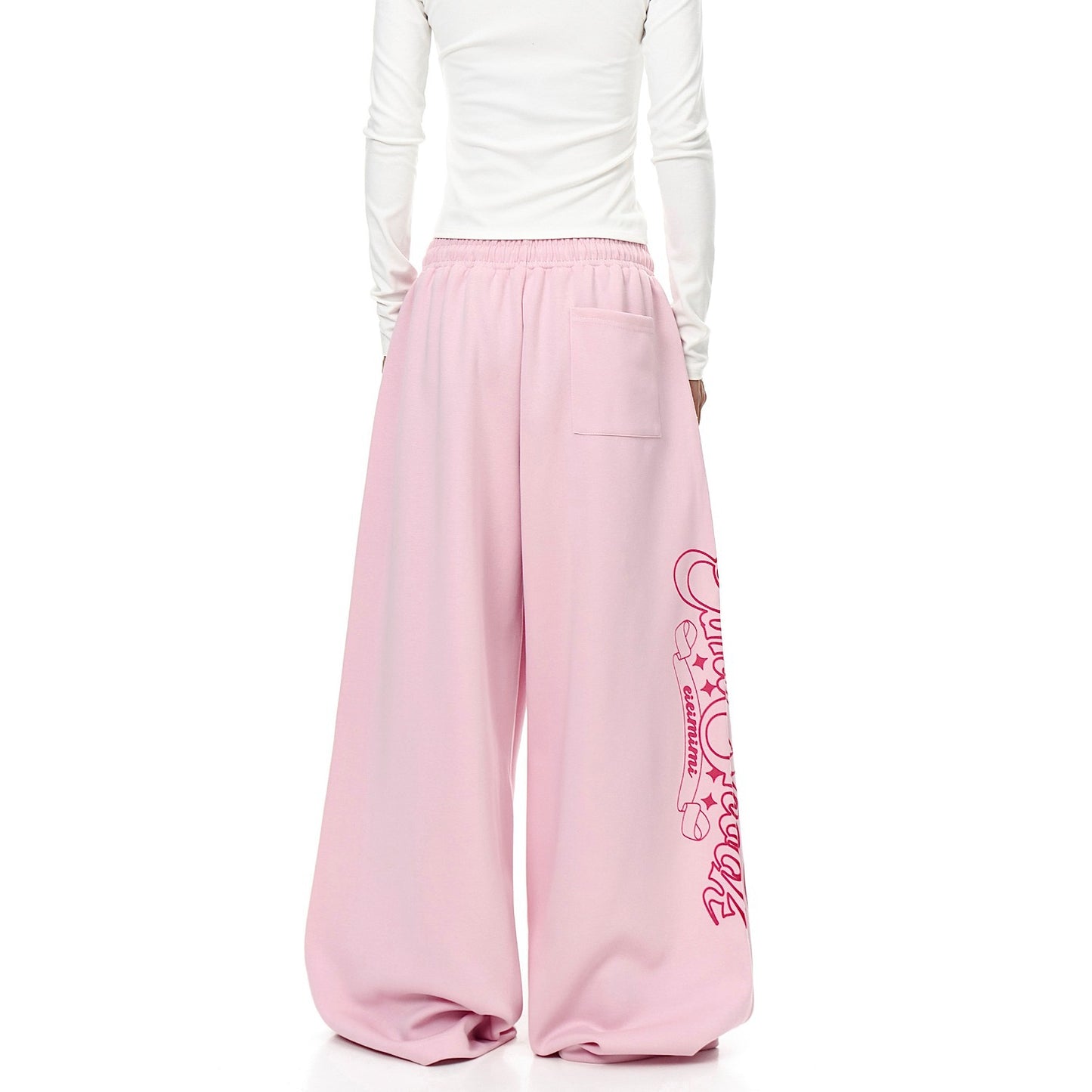 Womens Straight-Leg Sweatpants With Retro American-Style Letter Print