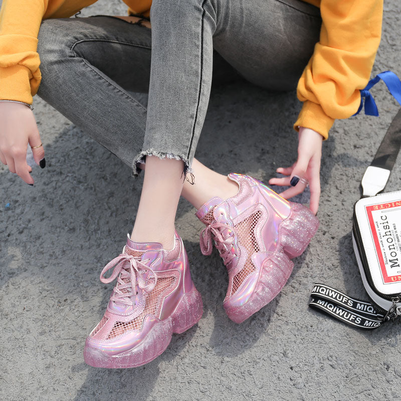 Frozen Shoes Trifle Platform Mesh Sneakers Breathable