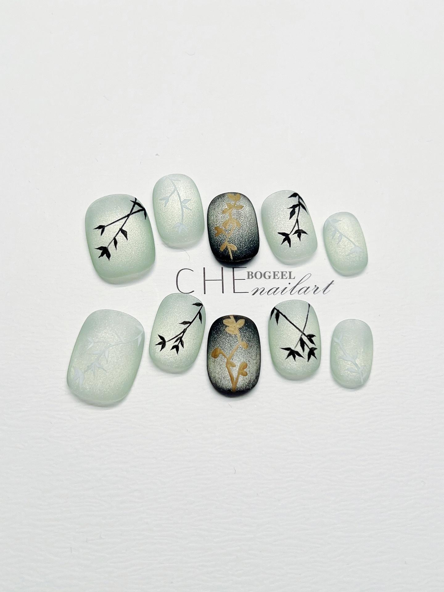 Summer Short Square Round Manicure Fake Nail Tip