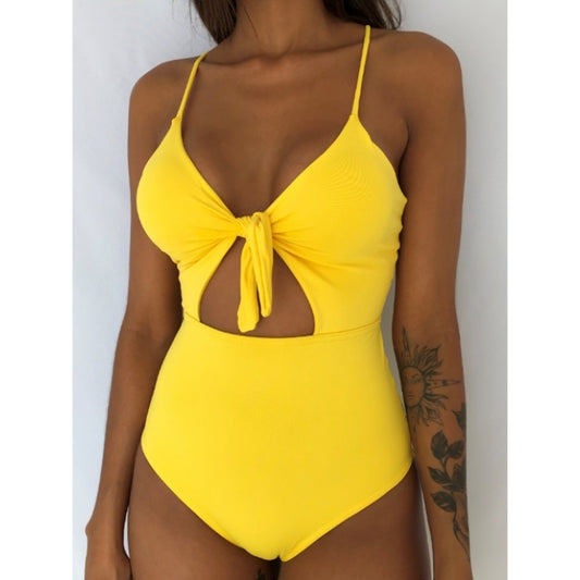 Cross Strap Ladies One-piece Swimsuit