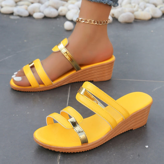 Women's Wedge Plus Size Slippers