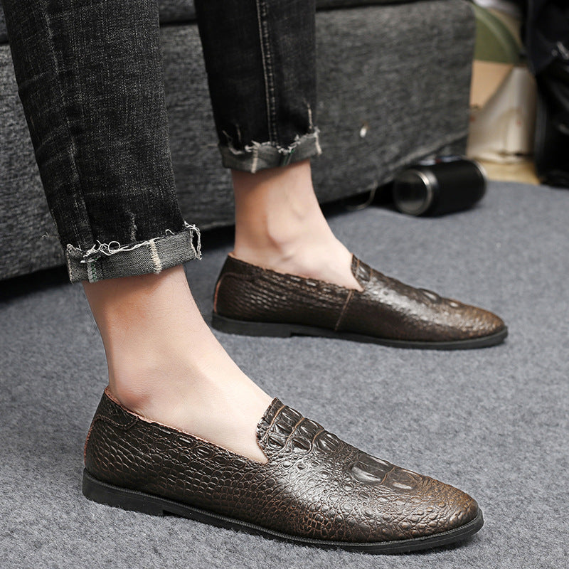 Casual Leather Shoes Korean Version Of Small Black Shoes All-match Youth Shoes