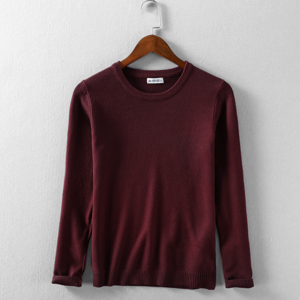 Casual Round Neck Pullover Sweater Slim Fit