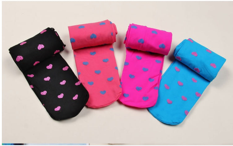 Love Polka Dot Candy Color Velvet Pantyhose