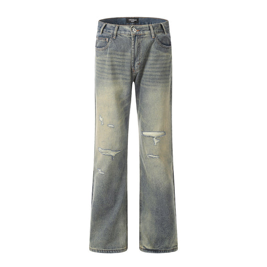 Punk Ripped Jeans Men's Trousers Retro
